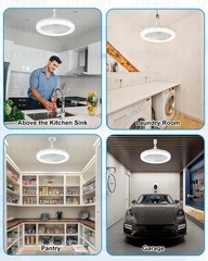 Wireless 10-Inch Ceiling Fan Light with Remote – 3 Color Settings for Any Room