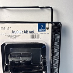 Meijer Locker Kit Set 7-Piece Blue Magnetic Shelf Mirror Dry Erase New