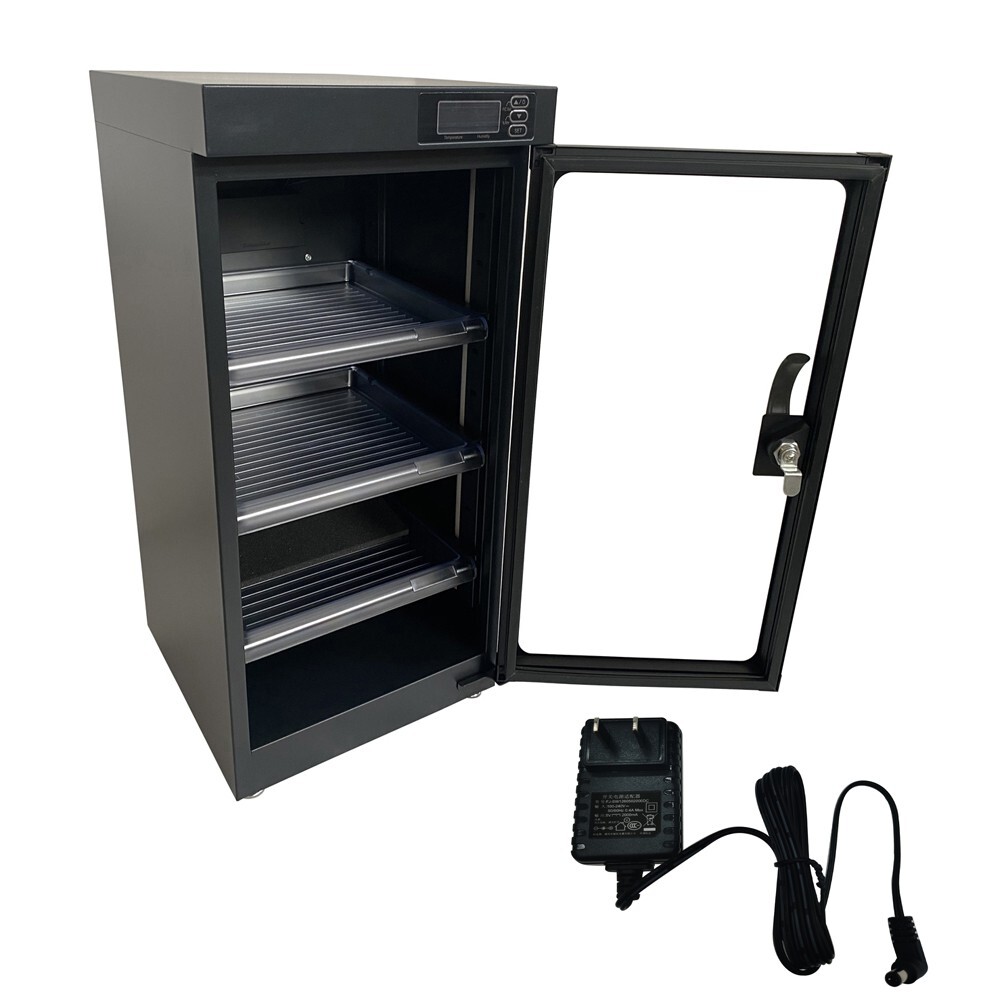 50L Full Automatic Digital Camera Dehumidify Storage Cabinet Box 4Tiers 110V