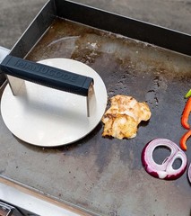 Stainless Steel Burger Smasher 3.25 LB 8 Inch Steak Weight for Smash Burgers
