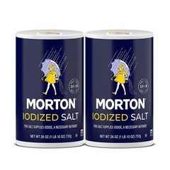 Morton Iodized Salt, All-Purpose, (26 oz), 2-Pack – All-Purpose, Perfect for Coo