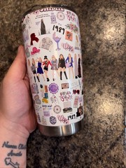 Taylor Swift- Swiftie Tumbler Cup with Lid Stainless Steal Inside 16oz New