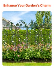 4 Packs Metal Garden Trellis 71″ x 20″ for Climbing Plant Support Rustproof