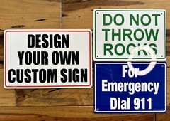 Personalized Custom Aluminum Signs, 12×8″, for Outdoor, Indoor, Office, Airbnb