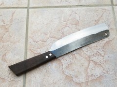 Crude – Japanese Nakiri Kitchen Chef Knife, 7 inch, Carbon Steel, Handmade