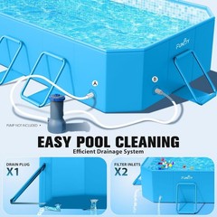 Large Foldable Pool, Foldable Swimming Pool, Large Foldable Pool for Adults, Non
