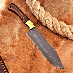 CUSTOM HAND MADE FORGE HIGH CARBON STEEL UTILITY KITCHEN CHEF KNIFE HH 214