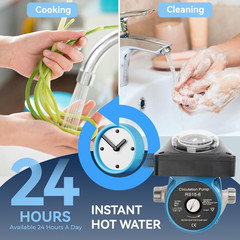 Hot Water Recirculating Pump Kit for Tank Water Heaters – Programmable Timer, Tw