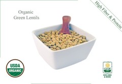 Organic Green Lentils Whole Raw, High Fiber Non-GMO-Bulk
