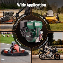 212/420cc 7/15HP Gasoline Engine Motor Horizontal Recoil Electric Start