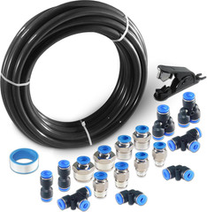Pneumatic Tubing Black Polyurethane PU Air Hose Pipe Tube Kit 8Mm or 5/16 OD 5Mm