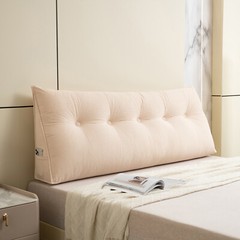 Corduroy Bed Wedge Pillow Headboard Bolster Back Rest Cushion Pillow f Sofa Bed