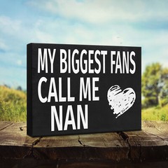 JennyGems Nan Gifts, My Biggest Fans Call Me Nan Sign, Birthday Gifts for Nan
