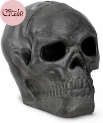 Fire Pits 10″ Imitated Human Metal Skull Decoration for Indoors Outdoors Campfir