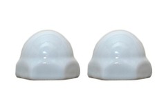 Porcher Replacement Ceramic Toilet Bolt Caps – Set of 2 – WHITE
