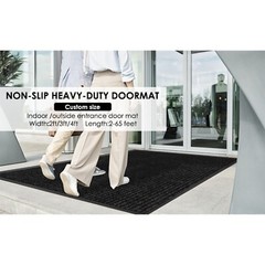 Entrance Mat Indoor Outdoor Heavy Duty Commercial Front Door Mats Carpet Black