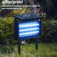 Solar Bug Zapper Outdoor Waterproof Mosquito Fly Killer Smart Sensor Solar Recha