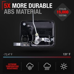 Exterior Door Handle, Passenger Side for Ford F-250 F-350 F-450 F-550 Super D…