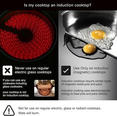Lazy K Induction Cooktop Mat – Silicone Fiberglass Scratch Protector – for Magne
