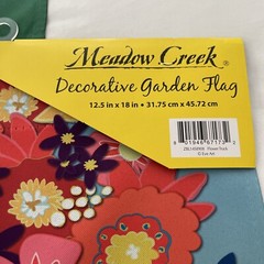 Meadow Creek Decorative Garden Flag 12.5 in x 18 in Double Sided / New