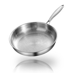 Hammered Titanium Pan, Stainless Steel Layer, Natural Oil Film Non Stick