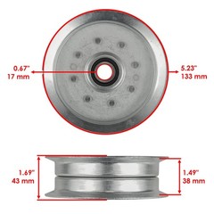 Spindle w/Blade Pulley Belt For Troy-Bilt 13AM77BS066 13AM77BS223 Pony 42″