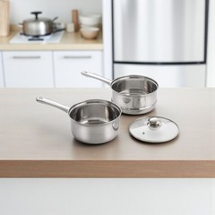 Double Boiler 2.5 Qt Stainless Steel Stay Cool Handle Dishwasher Safe Glass Lid
