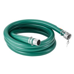 Suction Hose 2 in x 20 ft Green High Quality Hose Complete Fittings