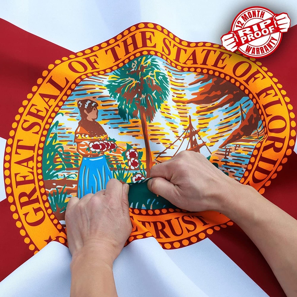 Anley Rip-Proof Double Sided 3-Ply Florida State 3×5 Ft USA FL State Flags