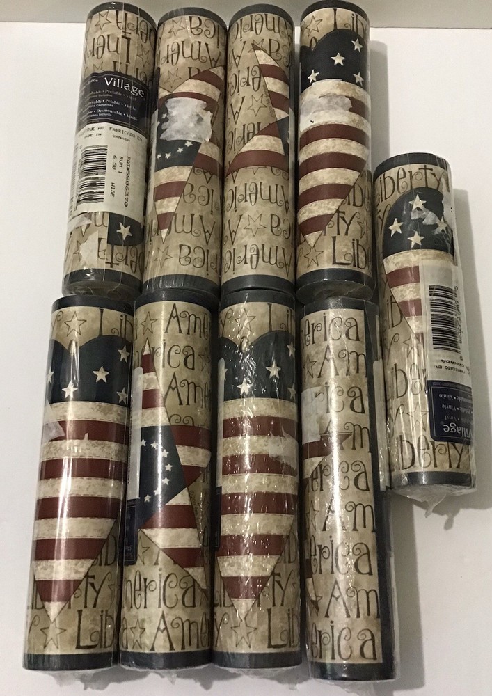 Americana/Liberty Village Brand Wallpaper Border 6.5 in x 15 ft 9 Sealed Rolls
