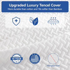10″ Short Queen Memory Foam RV Mattress – Cooling Gel, CertiPUR-US, USA Made