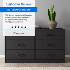 New Mainstays Ardent 6 Drawer Dresser, 53.75″ Wide, White