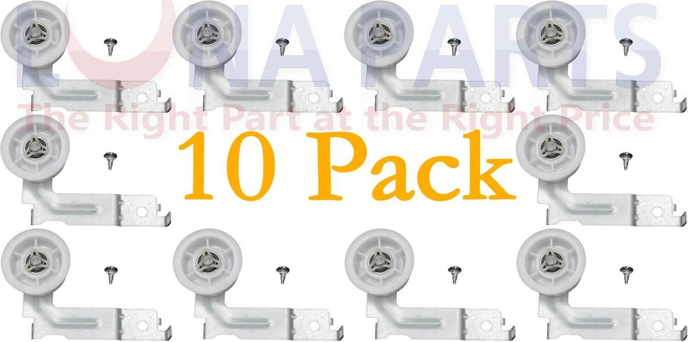 10 Pack DC93-00634A Samsung Dryer Idler Pulley Wheel & Bracket Upgraded Design