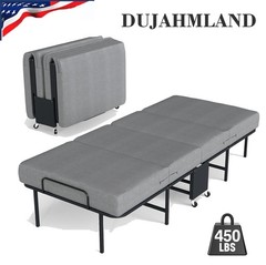 Portable 31″ 38″ Rollaway Bed Folding Bed with Foam Mattress for Adults & Guest