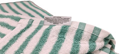 3 Piece – Hotel & Spa Pool Beach Towels 100% Ring Spun Cotton Jade/White Striped