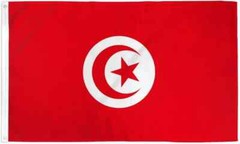 Tunisia 3x5ft Poly Flag International Tunisians Country Flag of Tunisia