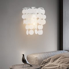 9.45*11.02in Wall Mount Light Sea Shell Shape Lighting Fixture Wall Sconce 110v