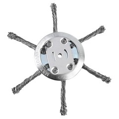 Universal Trimmer Head Grass Tools Steel Wire Wheel Garden Weed Brush Lawn Mower