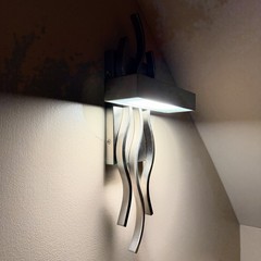 Wave LED 7.88 inch Brushed Nickel ADA Wall Sconce Wall Light