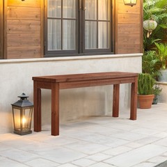 1 PCS 40inch Outdoor Wooden Porch Bench Garden Furniture for Backyard Seat