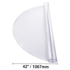 PVC Table Protector 42 Inch Round Clear Plastic Desk Protector 2.0mm Thick