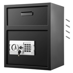 Uimoso Digital Depository Safe Drop Safe Carbon Steel 2 Keys Safe with Drop Slot