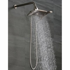 “Bright Showers” Multi Function Rain Brushed Nickel Shower Head PSS3919-02