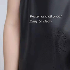 Waterproof Rubber Vinyl Apron Black – 43Hx29W Inch Adjustable Long Black Lightwe