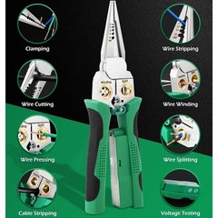8 In 1 Wire Stripper Wire Stripping Tool with Voltage Tester Cable Cutters New