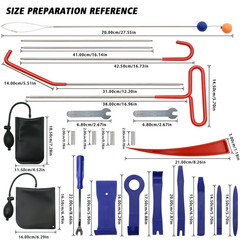 27x Car Door Repair Hand Tools Wedge Pump Locksmith Air Cushion Grabber Tool Set