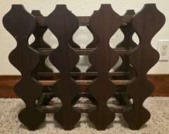 VTG MCM Sculptural Modernist Solid Wood Wine Rack Circa 1970s W/Makers Mark