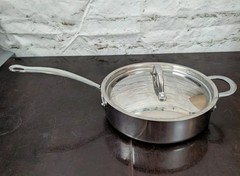 Williams Sonoma Open Kitchen 3 Qt Stainless Steel Sauté Pan w Lid 1220T