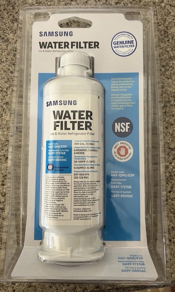 1 PACK Genuine Samsung DA97-17376B HAF-QIN/EXP REFRIGERATOR Water Filter