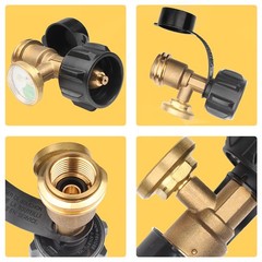 1-2PCS Brass Adapter Gauge for Propane Tank RV Grill Gas Level Meter Indicator